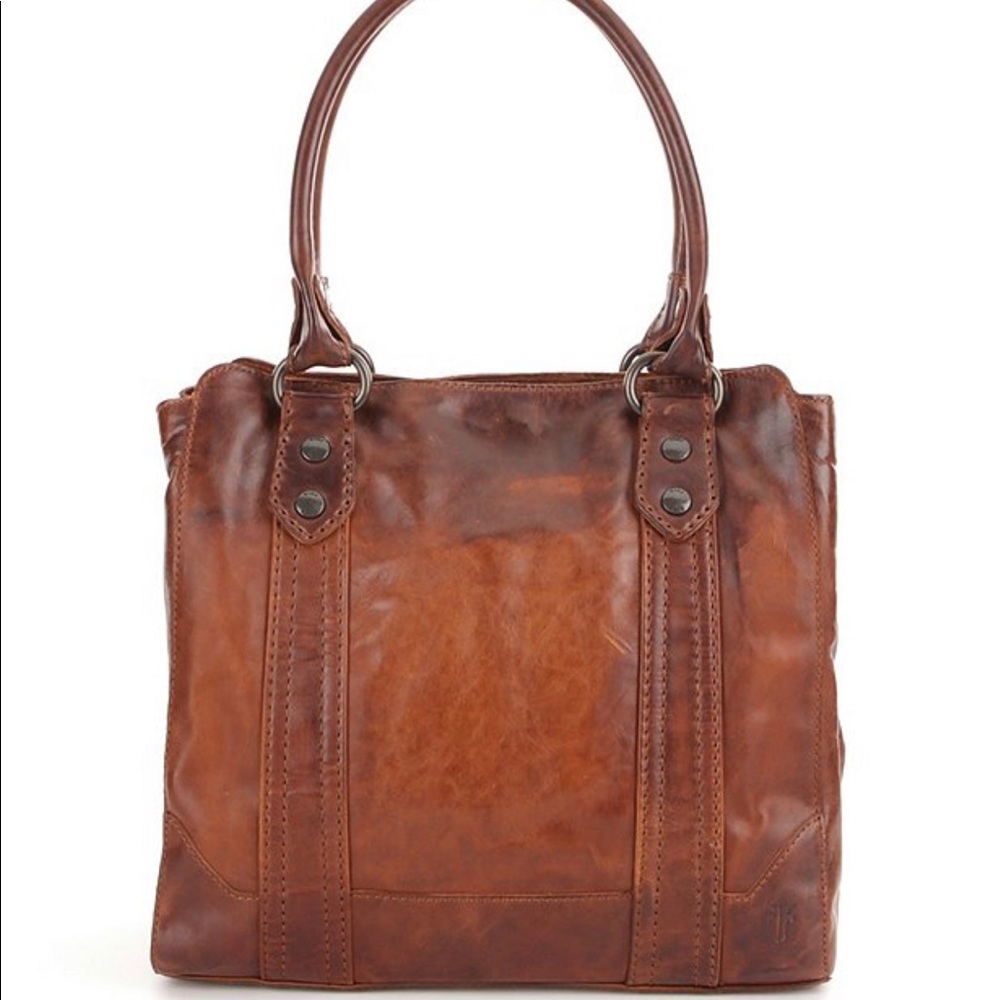 Frye Melissa washed leather tote bag COGNAC